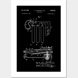 Diving unit patent 1949 / diving unit blueprint Posters and Art